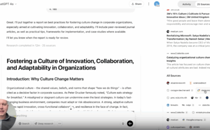 AI Agent Deep Research Org Culture Innovation Collaboration Adaptability Report