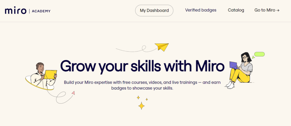Find Miro training on Miro Academy.