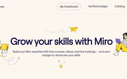 Find Miro training on Miro Academy.