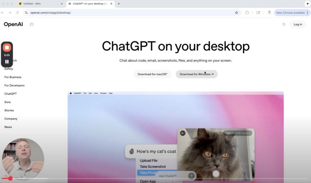 ChatGPT Desktop Voice Live AI Coworker Help Desk