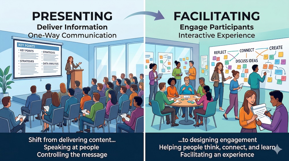 Presenter to Facilitator Shift from Presenting to Facilitating