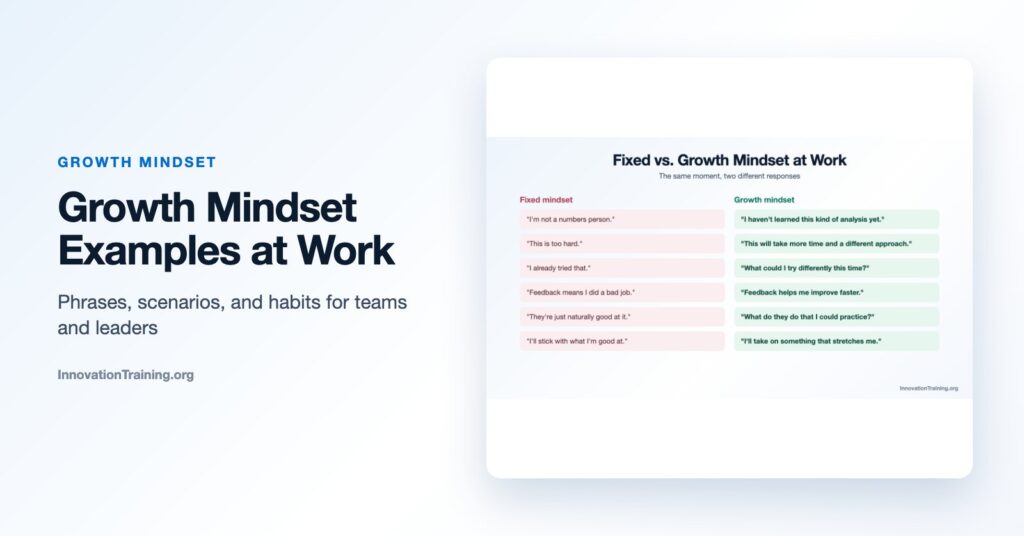 Growth Mindset Examples at Work: Phrases, Scenarios, and Habits
