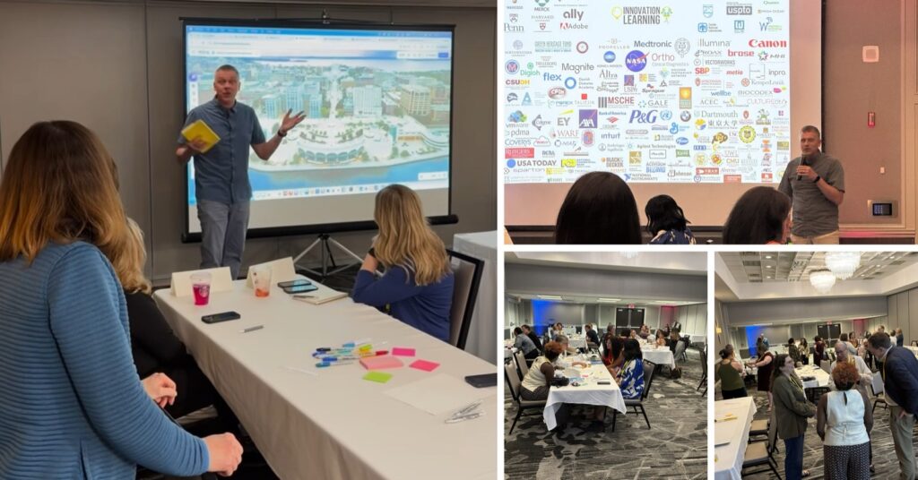 Interactive keynote speaker Darin Eich engaging audiences, with attendees working together at their tables during the session